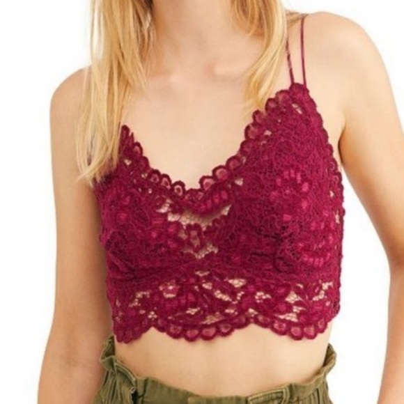 Free People velvet bralette size large - Picture 1 of 6